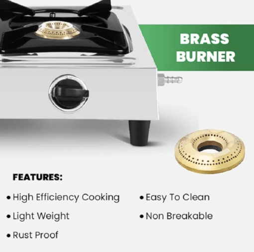 Greenchef Castle Stainless steel Manual Gas stove (2 Burner) - Image 4